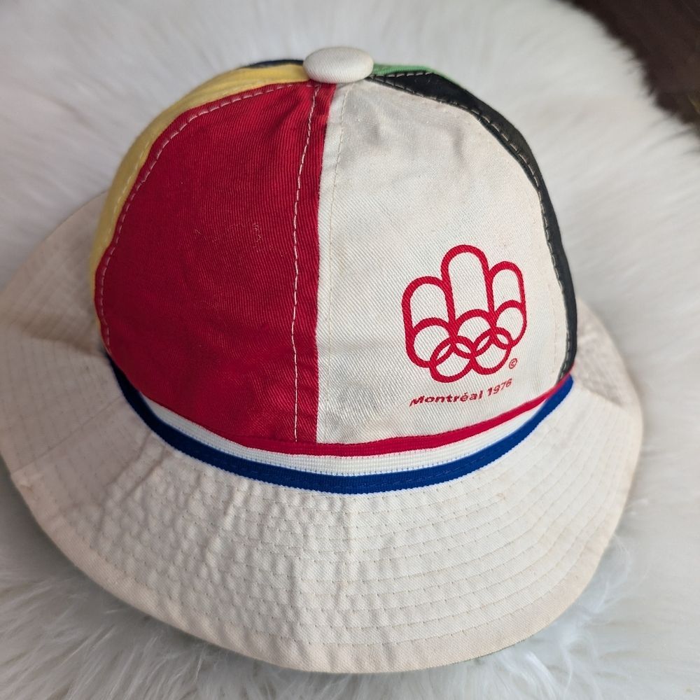 Vintage Montreal 1976 Summer Olympics Toddler Girls Boys Summer Bucket Hat